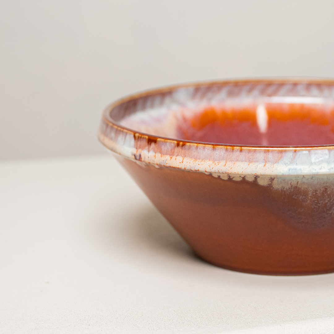 Serving Dish Pottery Caramel (Ø25 cm)