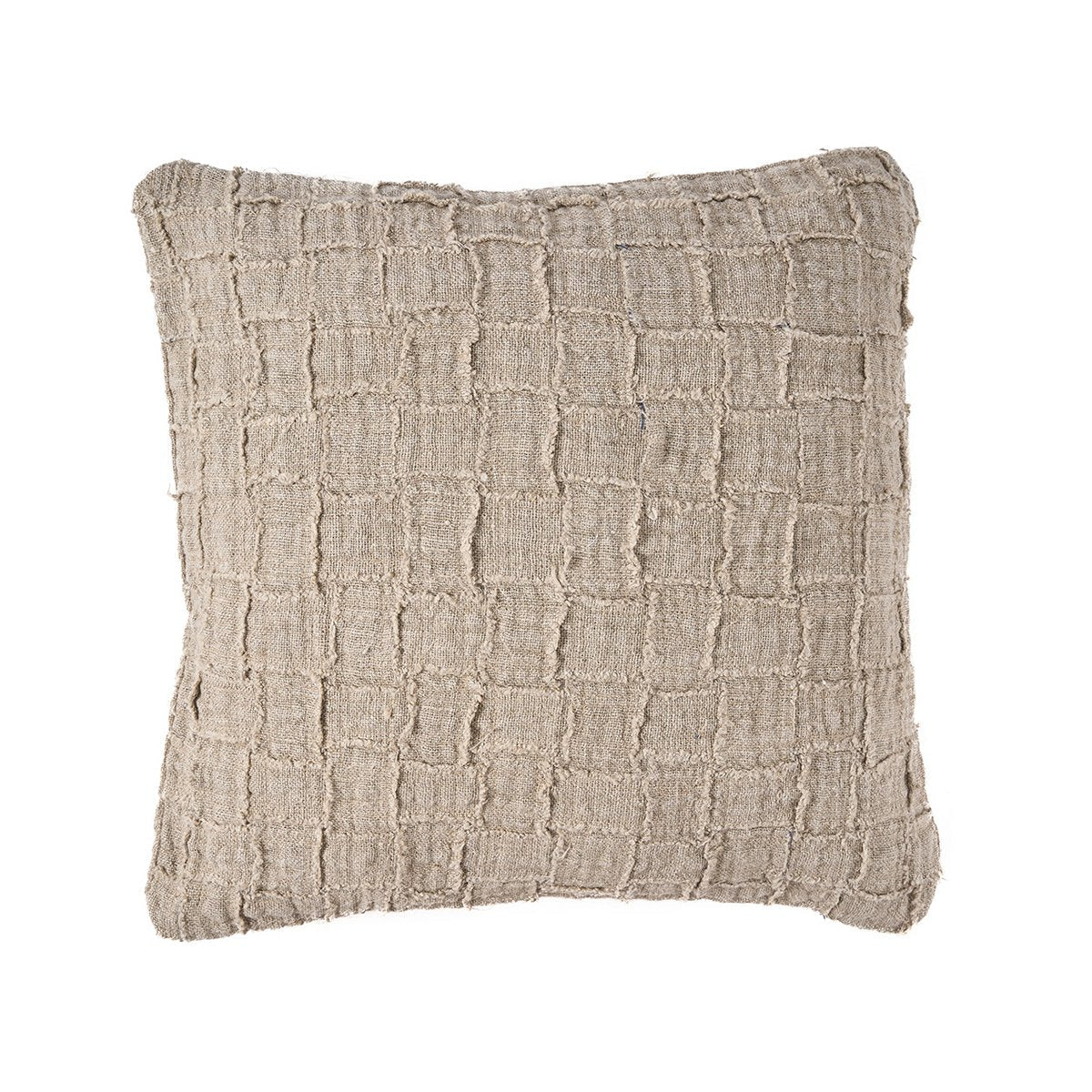 De linnen Damier kussenhoes - naturel - BUVV Home