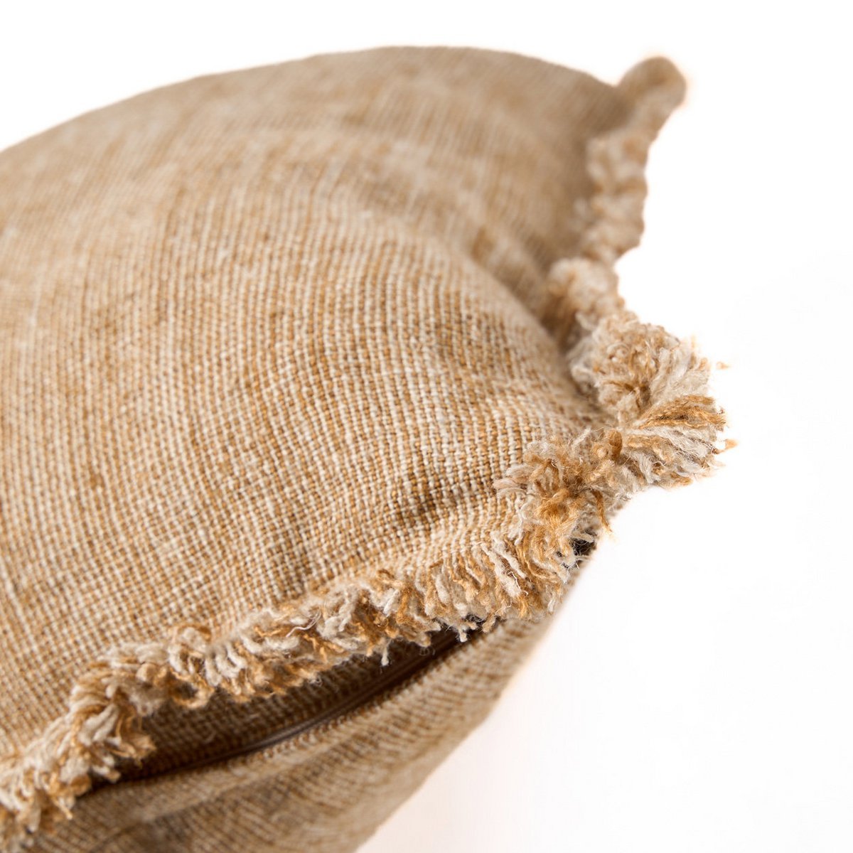 De Sahara Fringe Kussenhoes - Natuurlijk Bruin - 50x50 - Kussen - BUVV Home