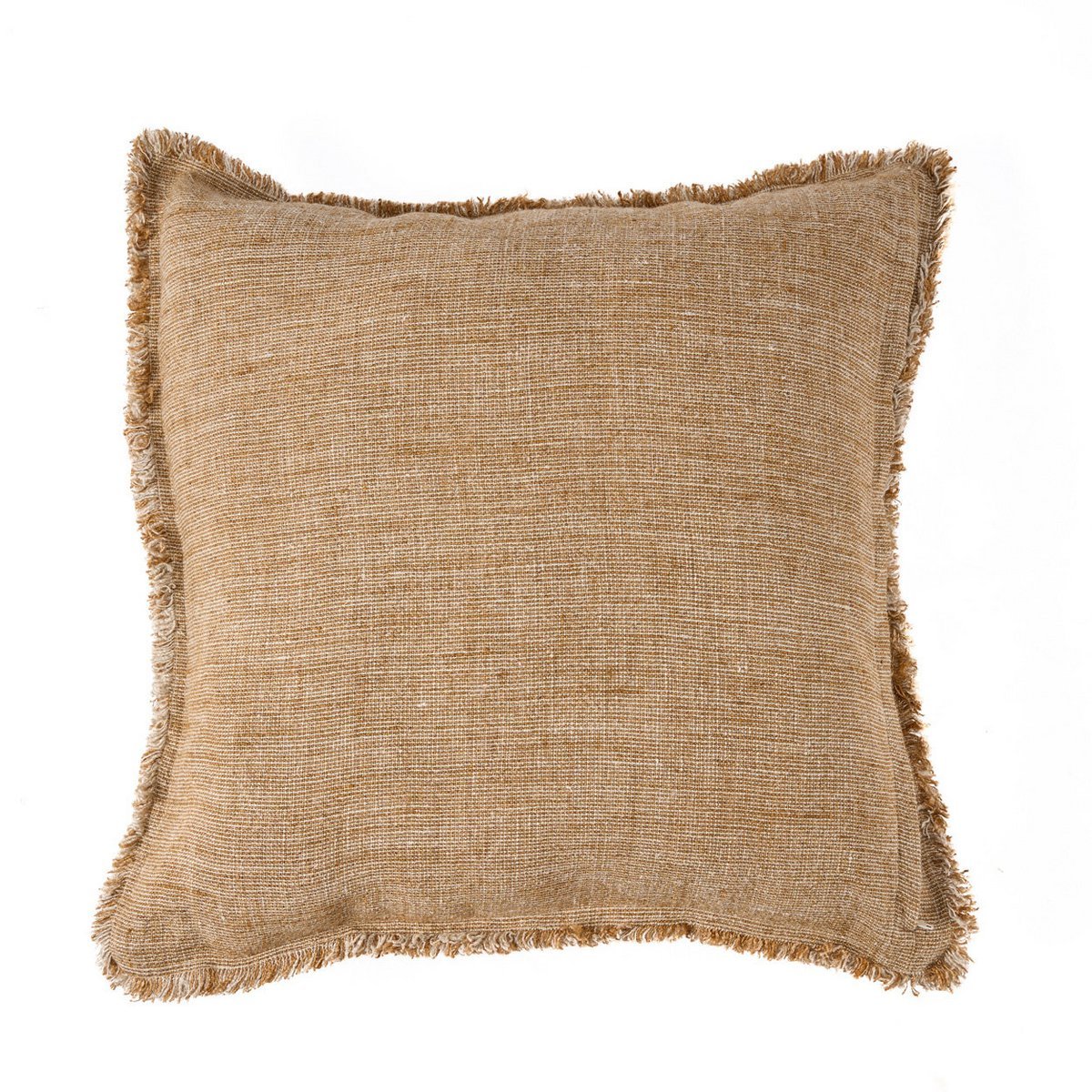 De Sahara Fringe Kussenhoes - Natuurlijk Bruin - 50x50 - Kussen - BUVV Home