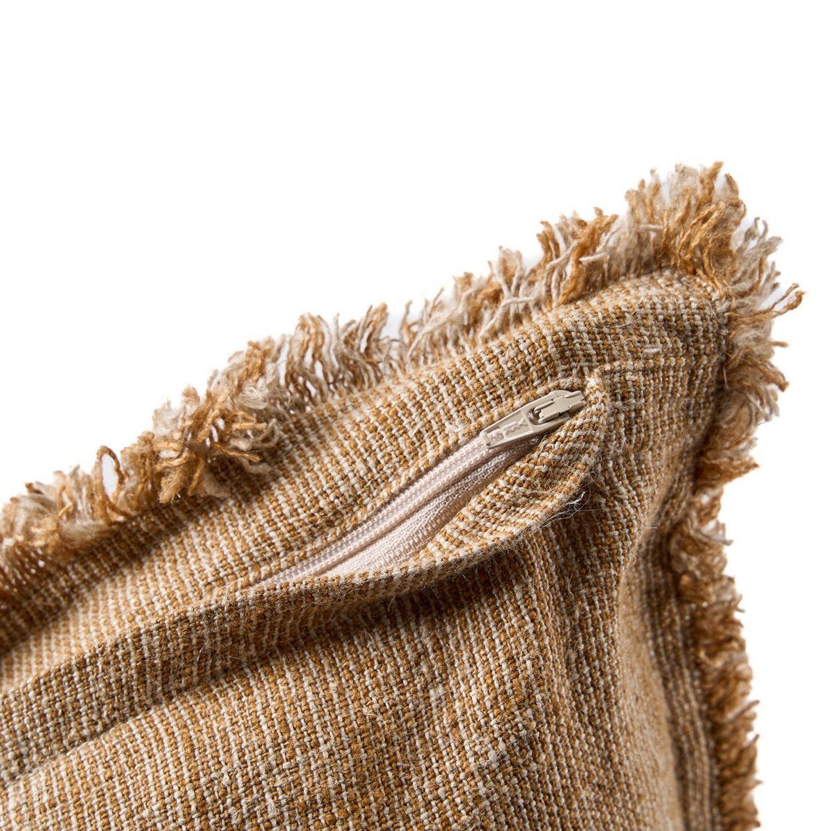 De Sahara Fringe Kussenhoes - Natuurlijk Bruin - 50x50 - Kussen - BUVV Home
