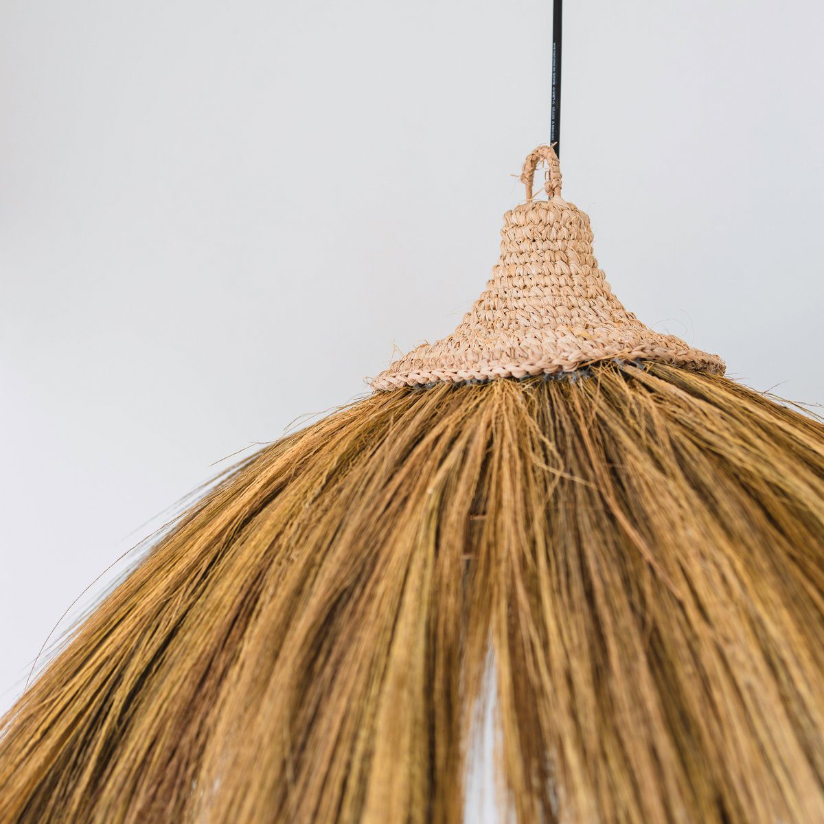 Hanglamp MAWANA met Franjes - Handgevlochten Raffia -Lamp-BUVV Home
