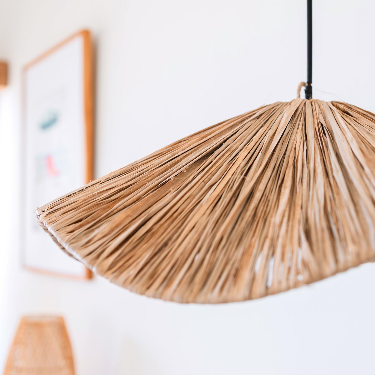 Hanglamp TAMPAH – Handgevlochten raffia (Ø 53 cm) -Lamp-BUVV Home