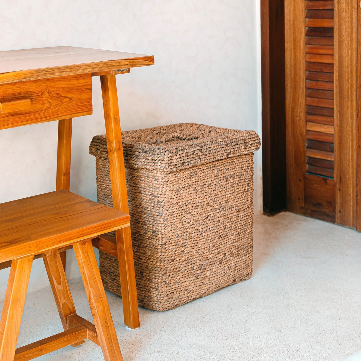 Opbergmand met deksel SEMERU - Waterhyacint - Mand - BUVV Home