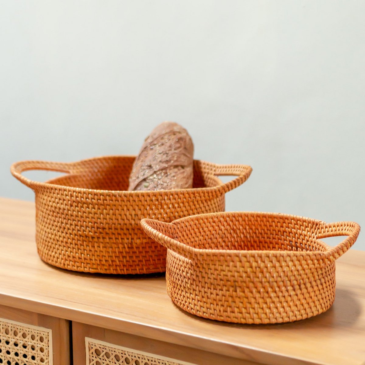 Opbergmand van rotan SUWARI (2 maten) - Mand - BUVV Home