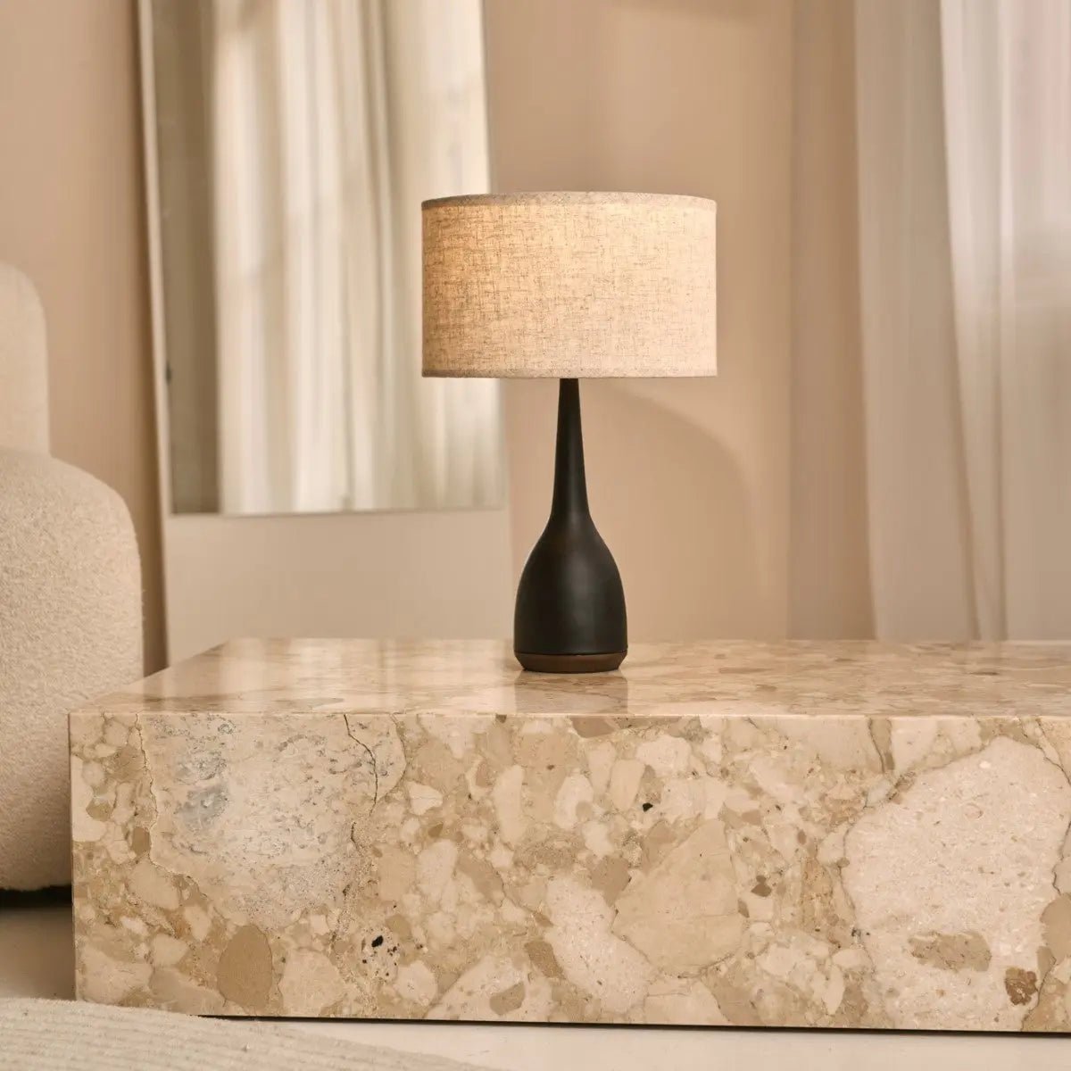 Tafellamp Jacob Zwart - Beige Linnenmix - Lamp - BUVV Home