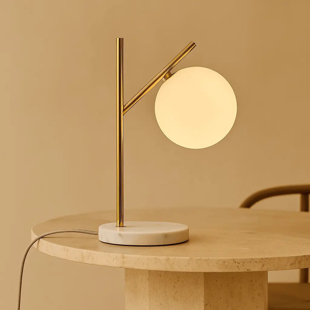 Tafellamp Madison Marmer - Lamp van Matglas - Lamp - BUVV Home
