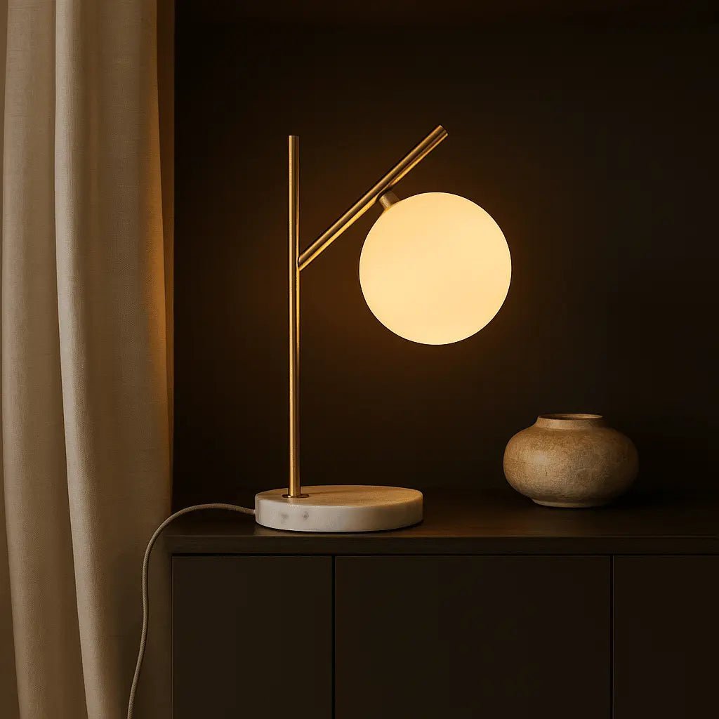 Tafellamp Madison Marmer - Lamp van Matglas - Lamp - BUVV Home