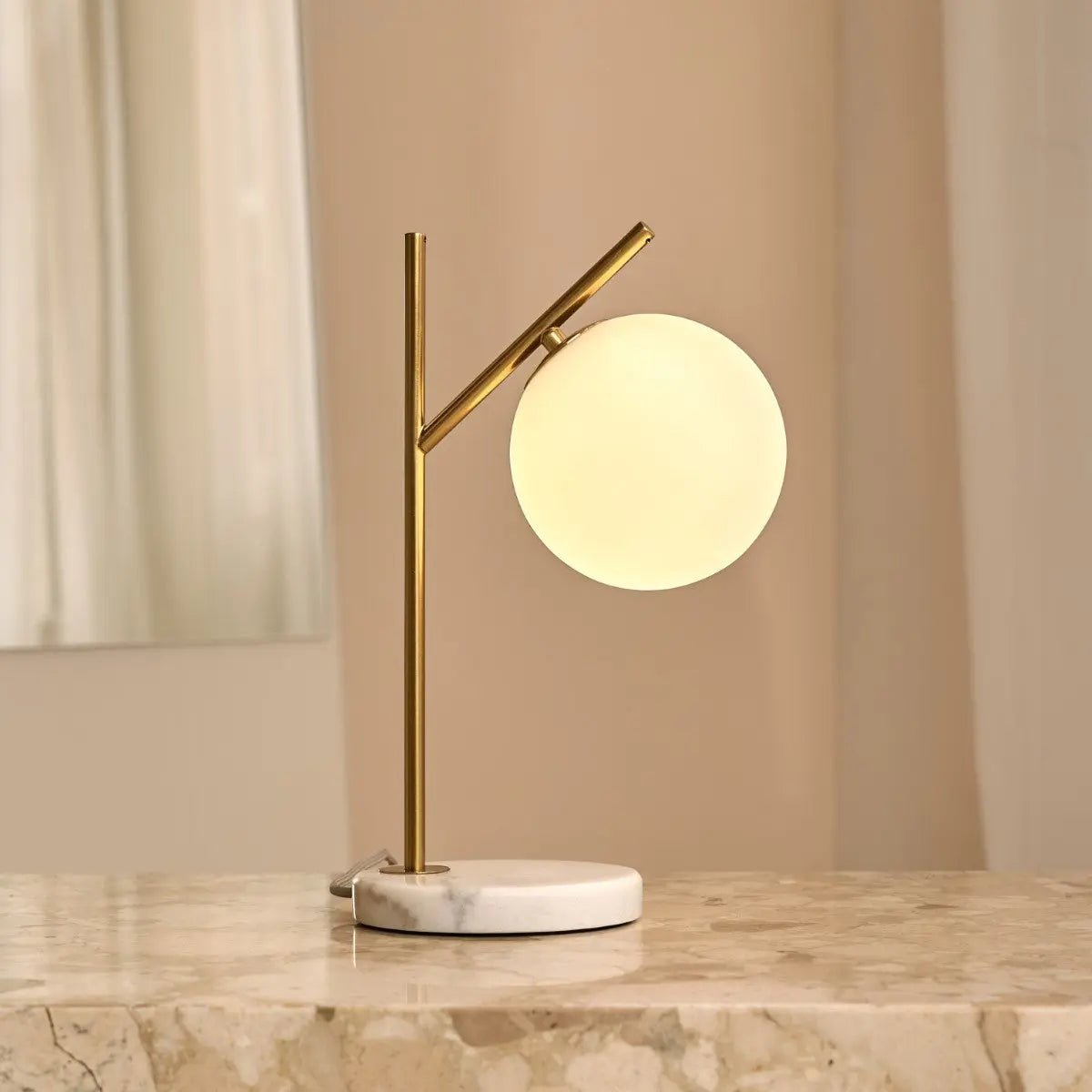 Tafellamp Madison Marmer - Lamp van Matglas - Lamp - BUVV Home