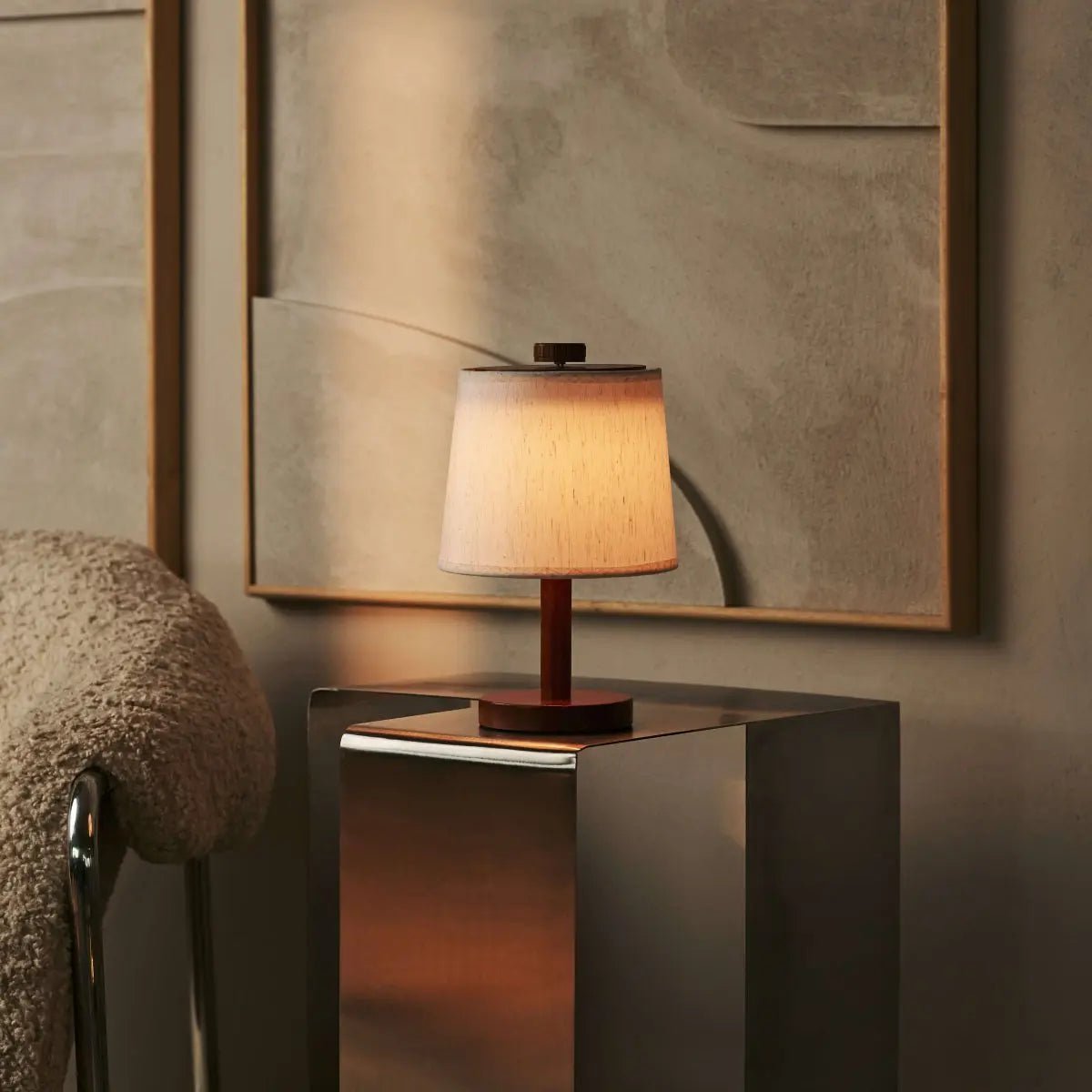 Tafellamp Rover Kastanjebruin - snoerloos - Lamp - BUVV Home