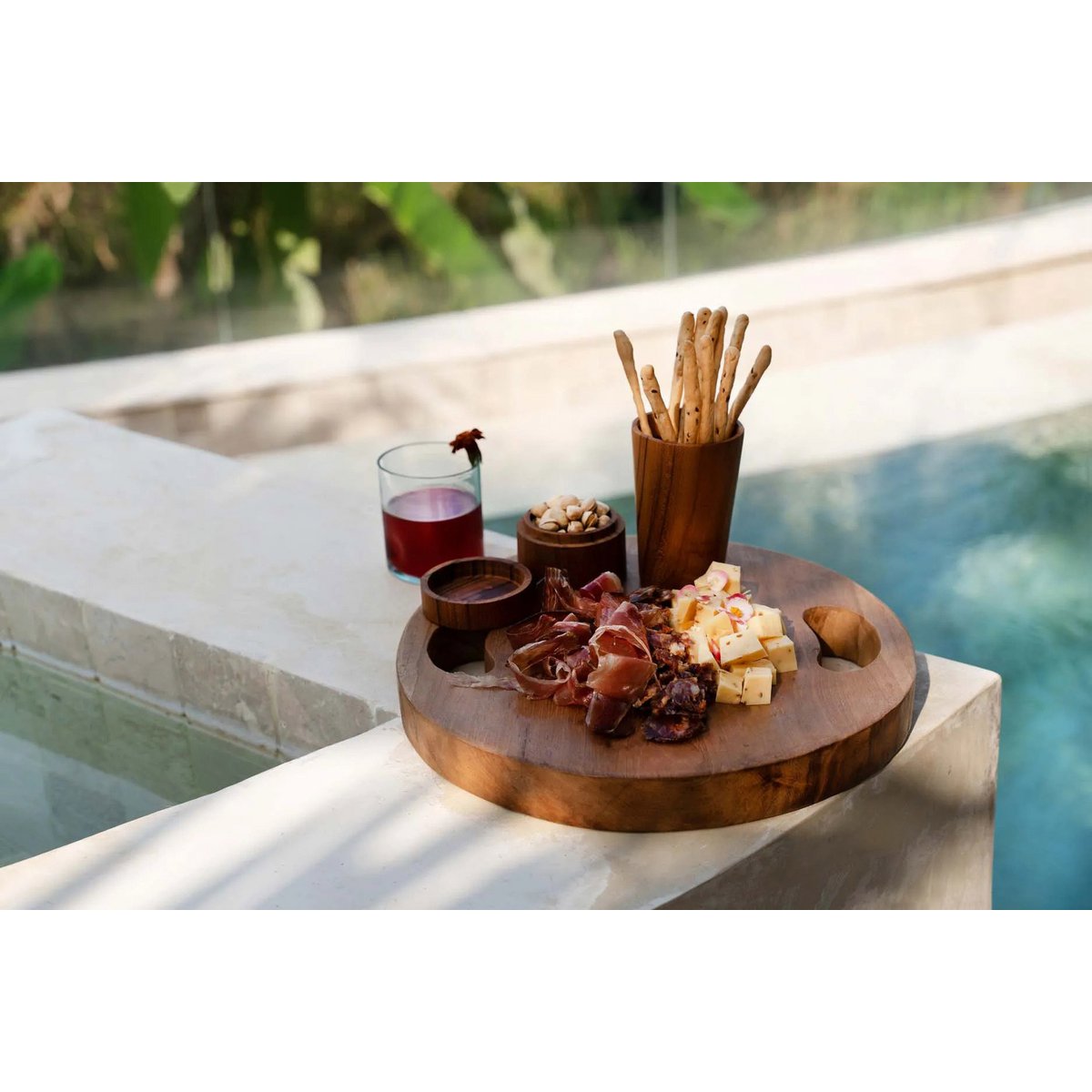 Teak Root Dienblad - Naturel - L - Dienblad - BUVV Home