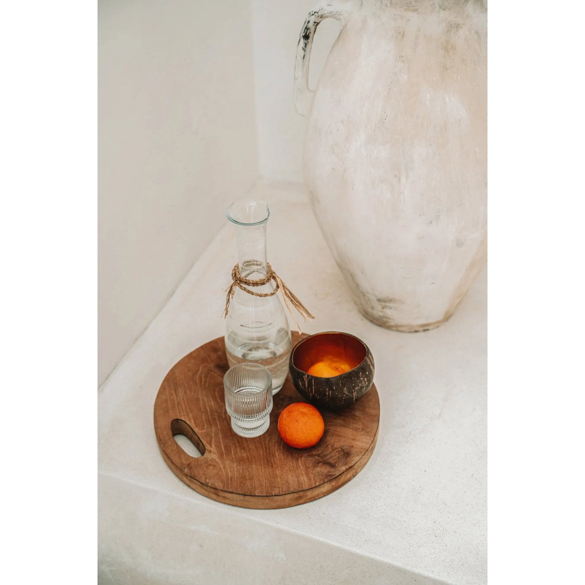 Teak Root Dienblad - Naturel - M - Dienblad - BUVV Home