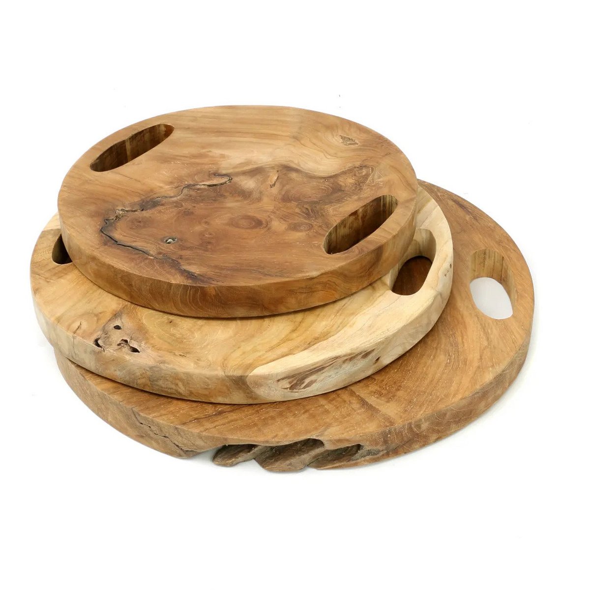 Teak Root Dienblad - Naturel - M - Dienblad - BUVV Home