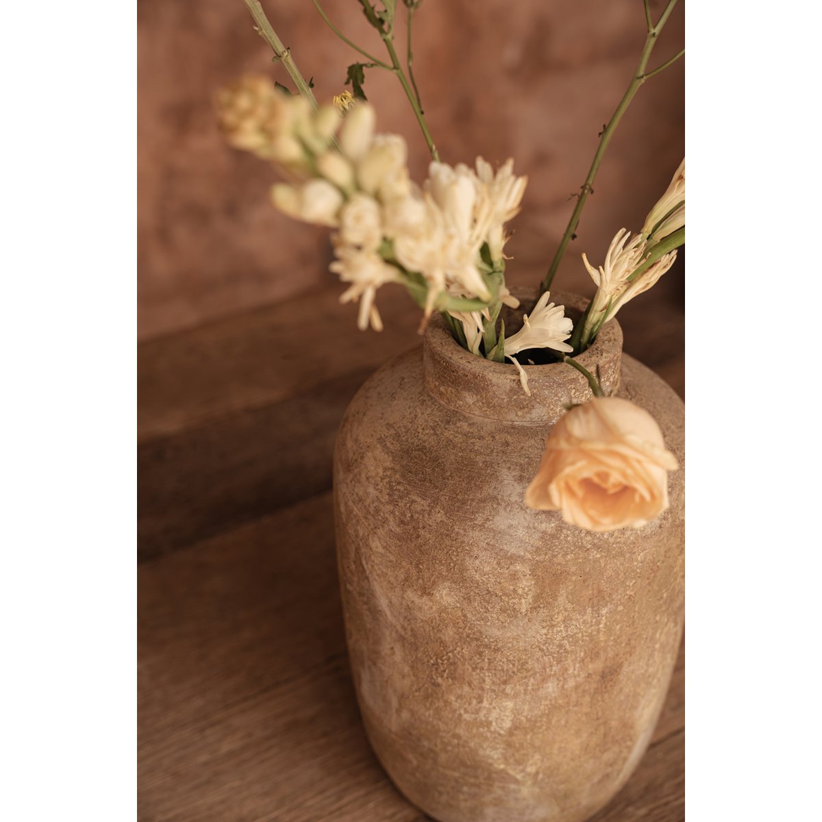 Vaas Clay Echo Vaas - Crème - M - Vaas - BUVV Home