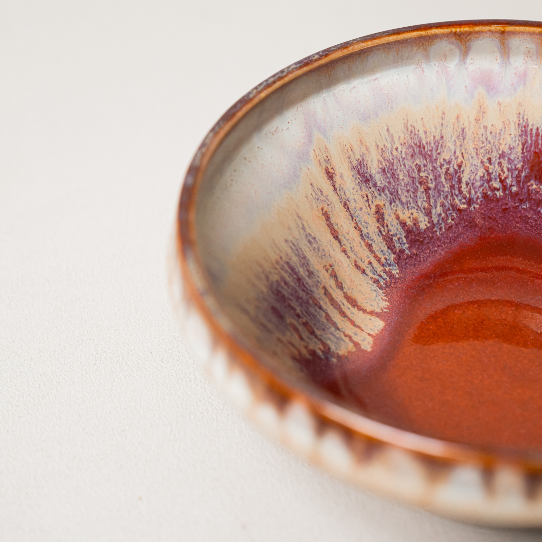 Serving Dish Pottery Caramel (Ø25 cm)