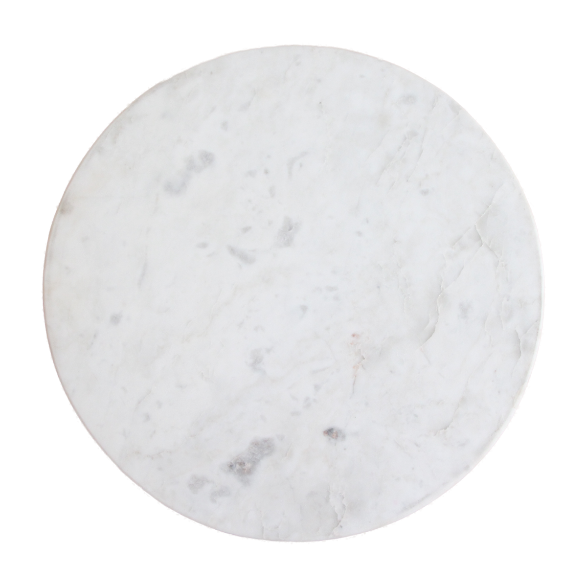 Bijzettafel Malakka Marmer Wit - Mangohouten onderstel