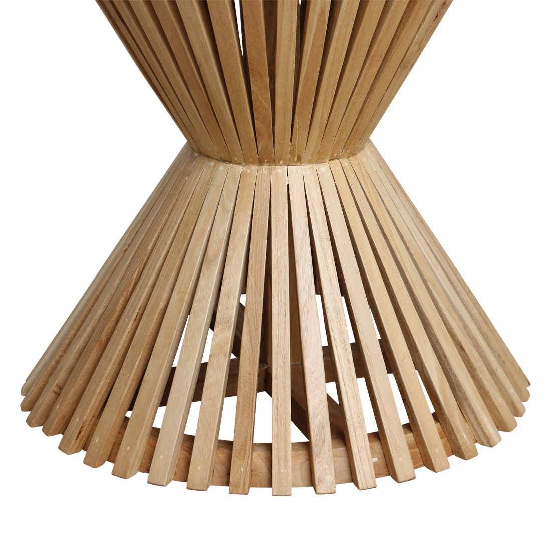 Bijzettafel Infinity Hourglass Marmer - Sungkai hout onderstel