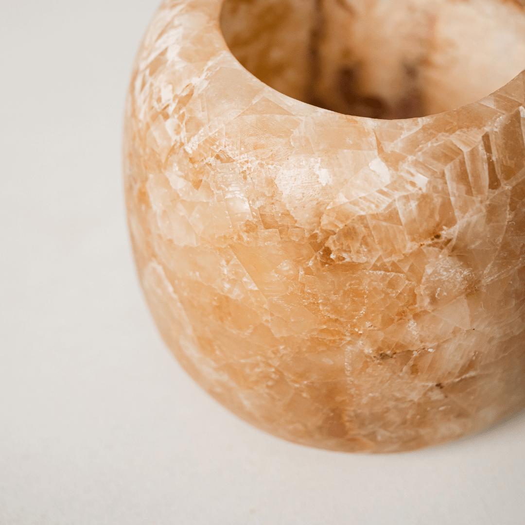 Alabaster Waxinelichthouder Bruin -Waxinelichthouder-BUVV Home
