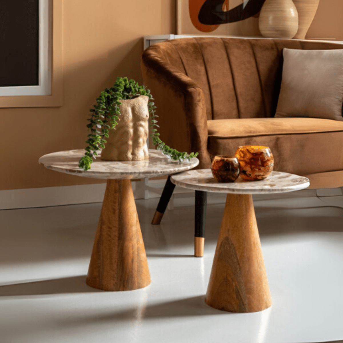 Bijzettafel Force Marmer - Bijzettafel - BUVV Home
