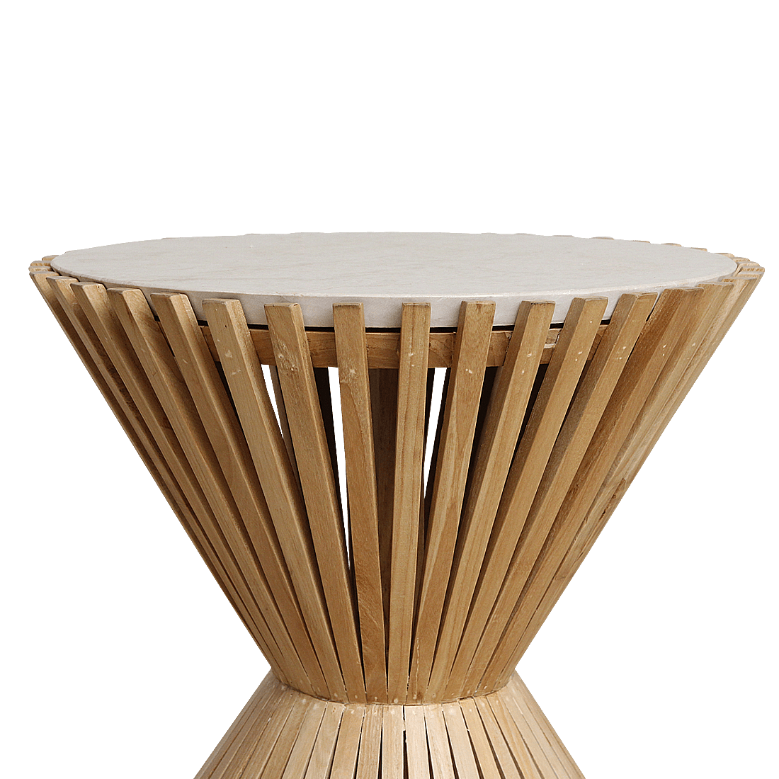 Bijzettafel Infinity Hourglass Marmer - Sungkai hout onderstel - Bijzettafel - BUVV Home