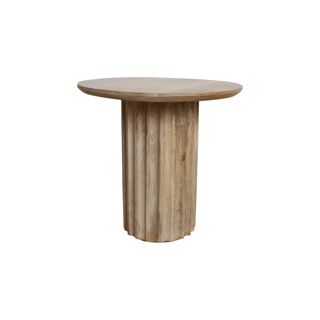 Bullnose bijzettafel naturel 50 cm - Mangohout - Bijzettafel - BUVV Home