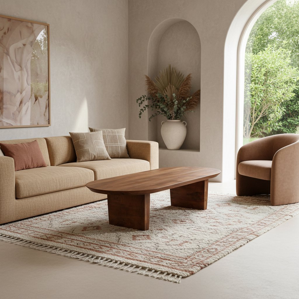 Bullnose salontafel bruin - Mangohout - Salontafel - BUVV Home