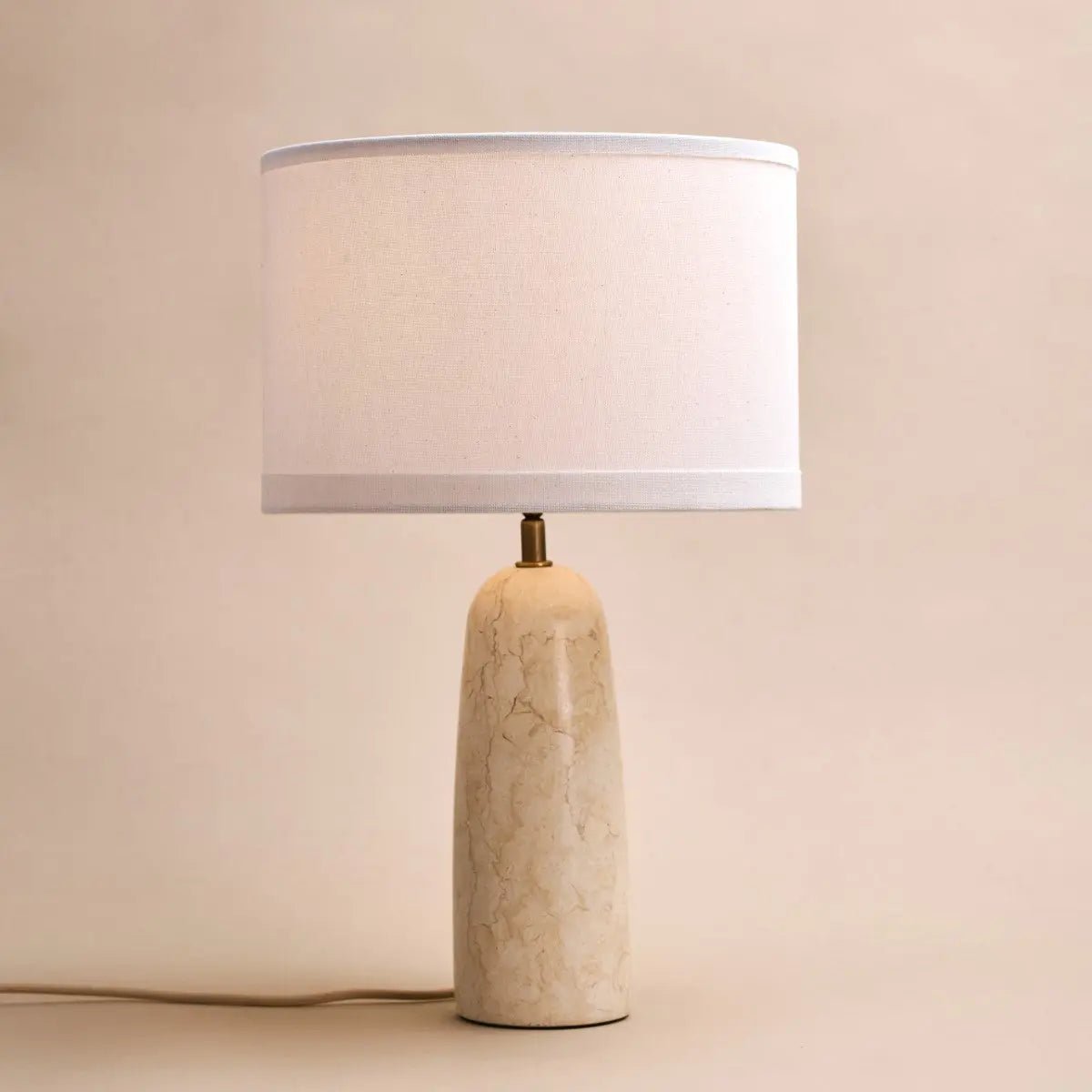 Charlotte Marmeren Lamp - Met Katoenen Kap - Lamp - BUVV Home