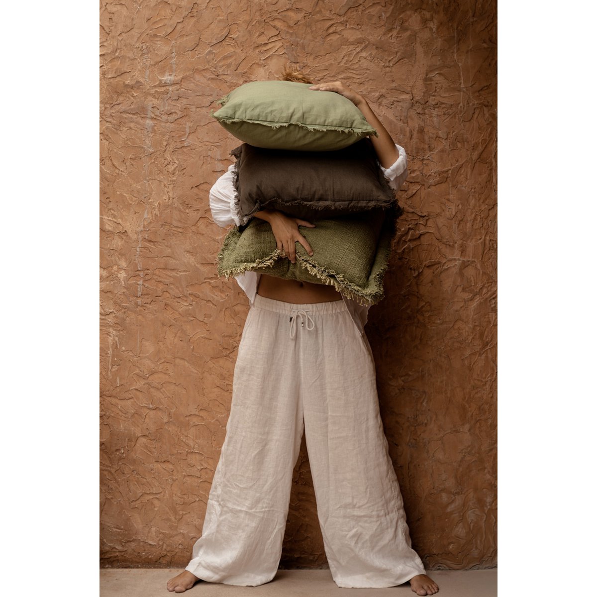 De Jungle Fringe Kussenhoes - Groen - Kussen - BUVV Home