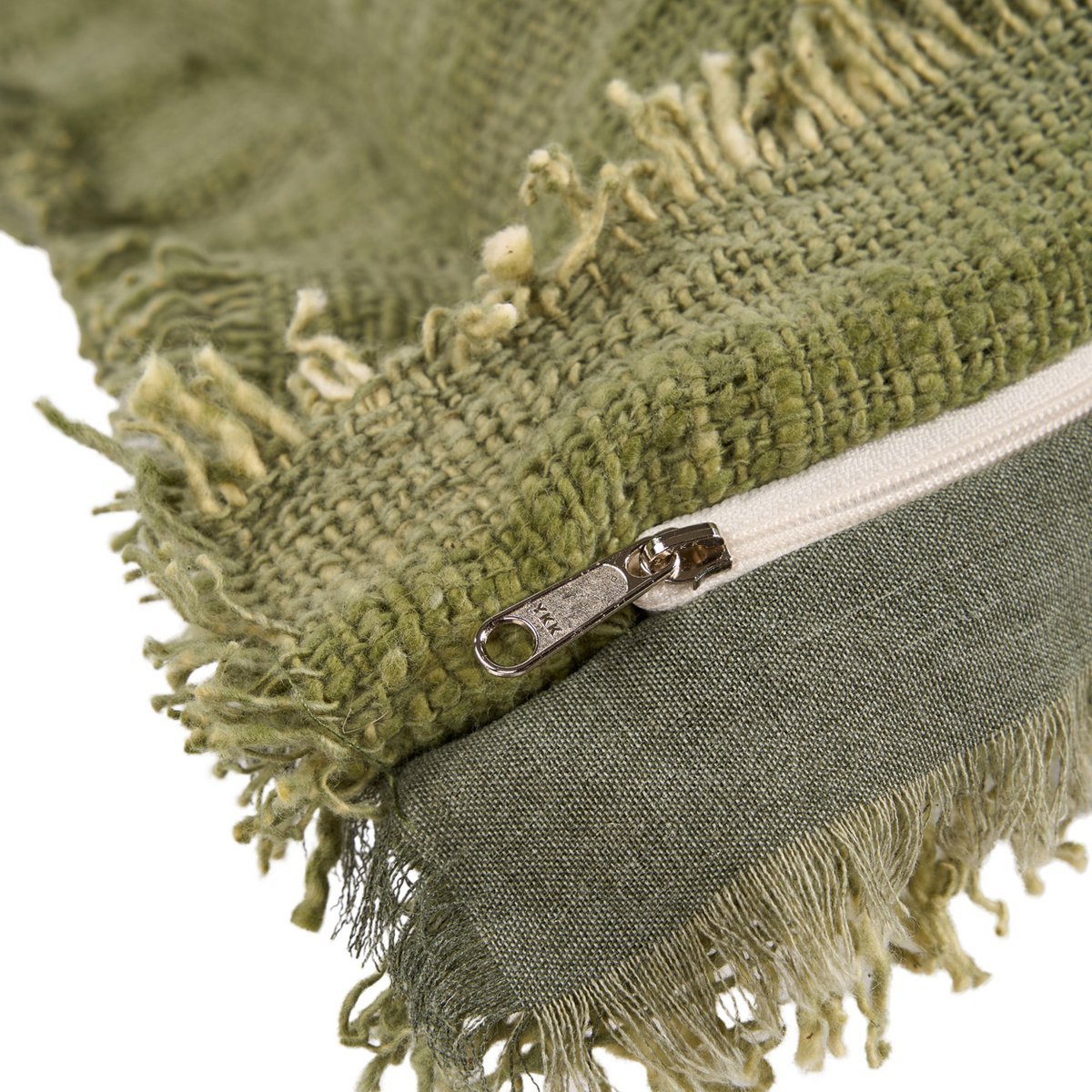 De Jungle Fringe Kussenhoes - Groen - Kussen - BUVV Home