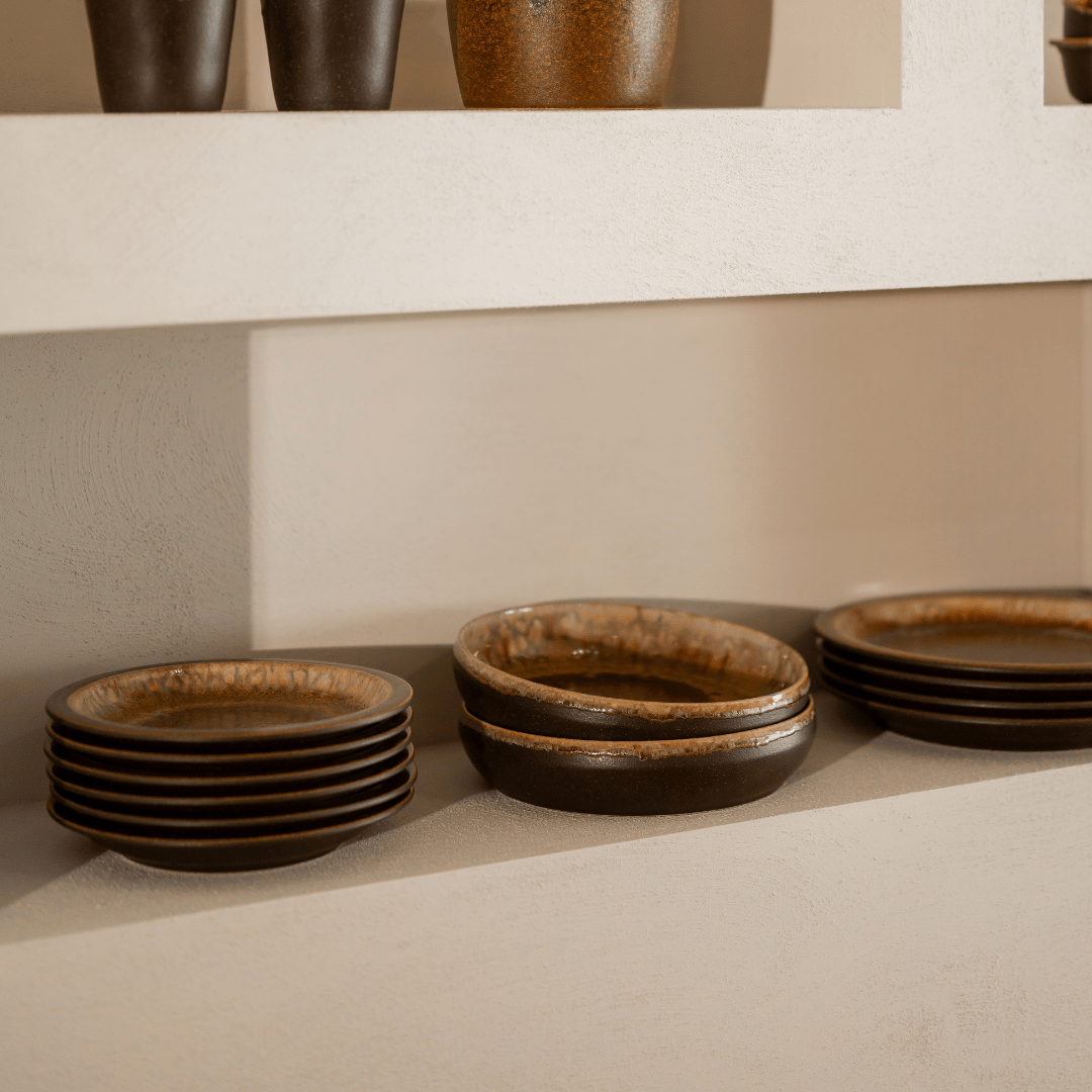 Diepbord Pottery Mocha (Ø22 cm) - Bord - BUVV Home