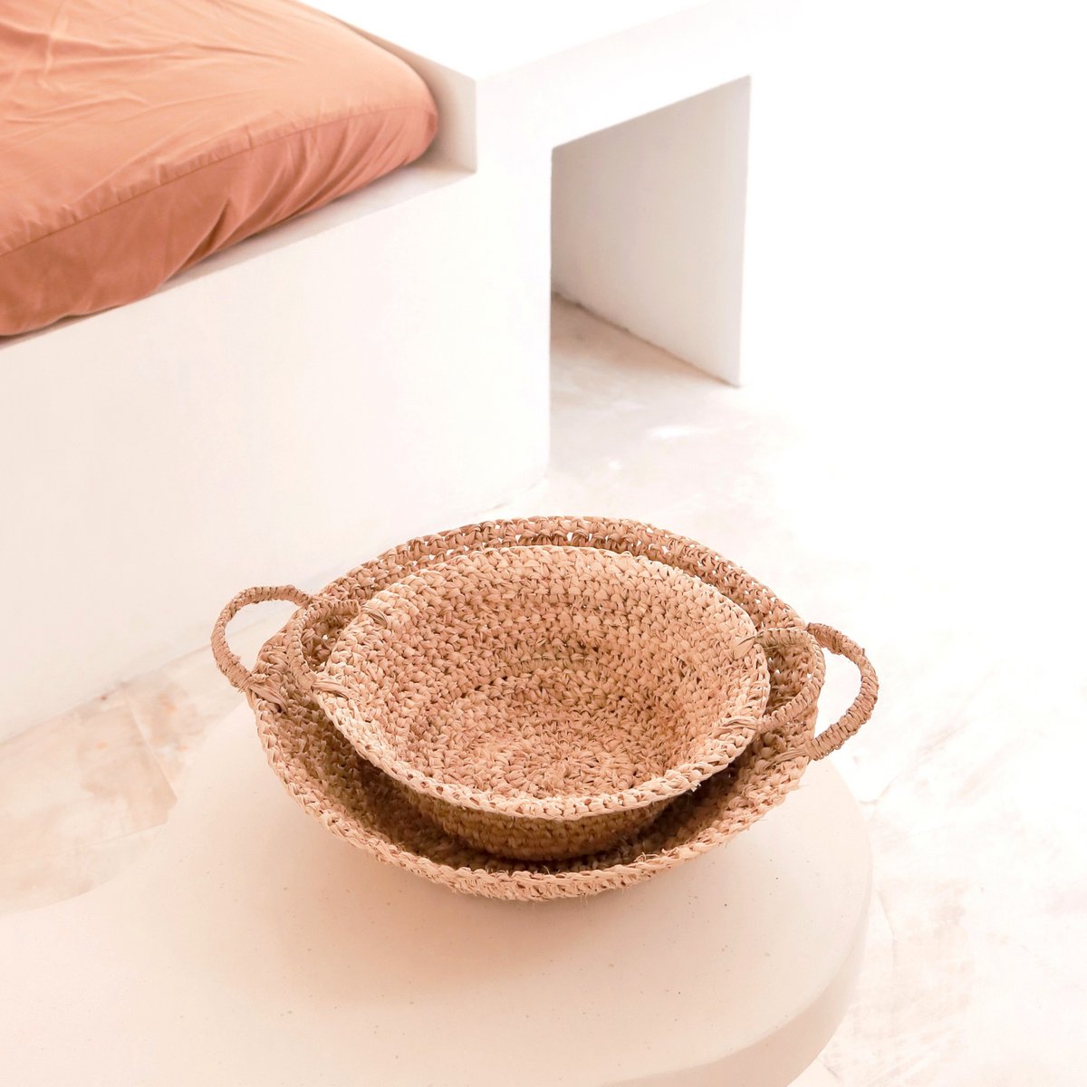 Geweven Raffia schaal RAGA (2 maten) - Schaal - BUVV Home