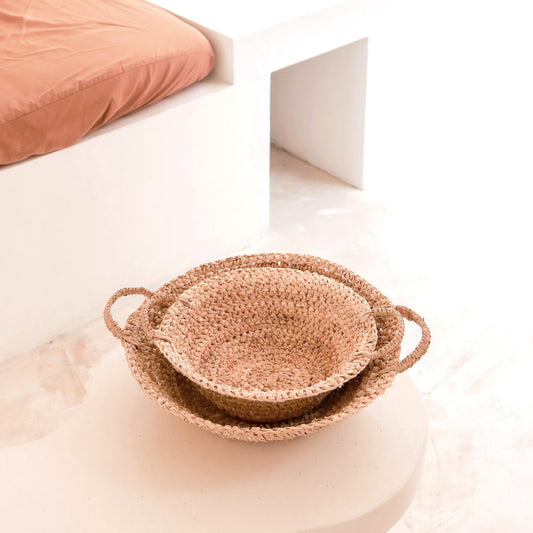 Geweven Raffia schaal RAGA (2 maten) - Schaal - BUVV Home