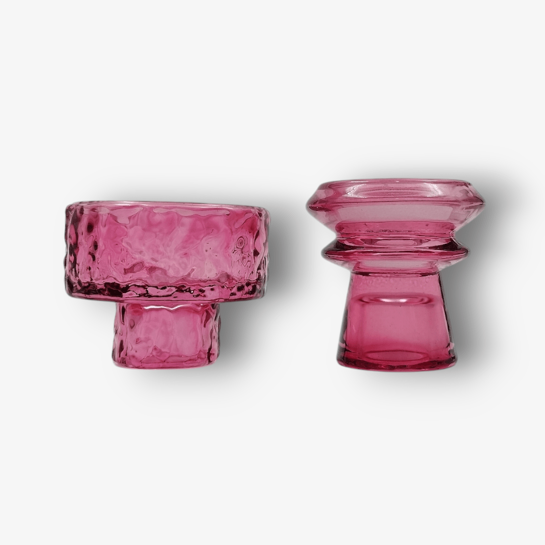 Glazen Waxine - en Kaarsenstandaard - Roze - GlasGlazen KaarsenstandaardBUVV Home