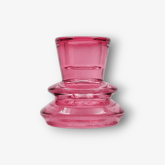 Glazen Waxine - en Kaarsenstandaard - Roze - GlasGlazen KaarsenstandaardBUVV Home