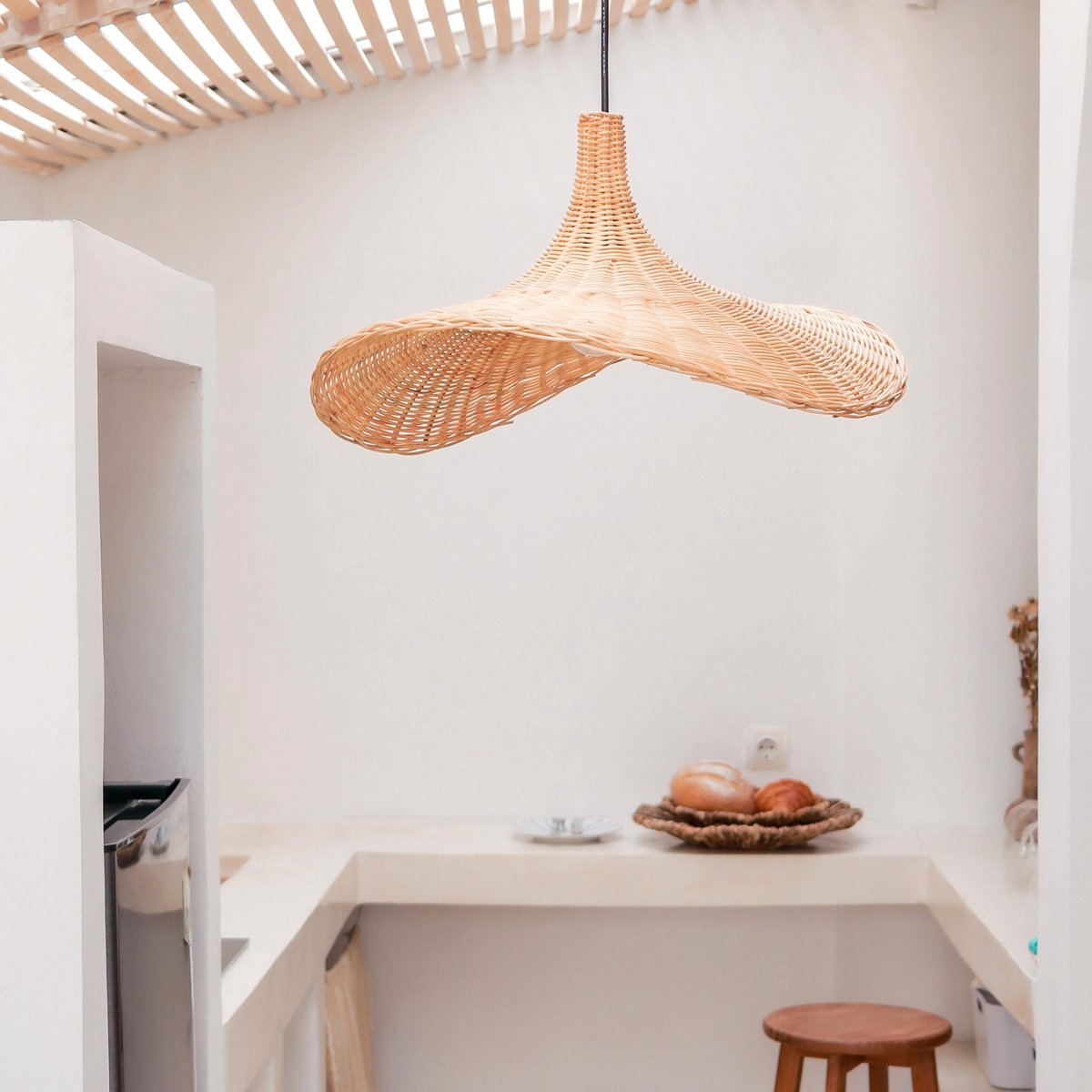 Hanglamp SAYAN - Handgevlochten Rotan (2 maten) - Lamp - BUVV Home