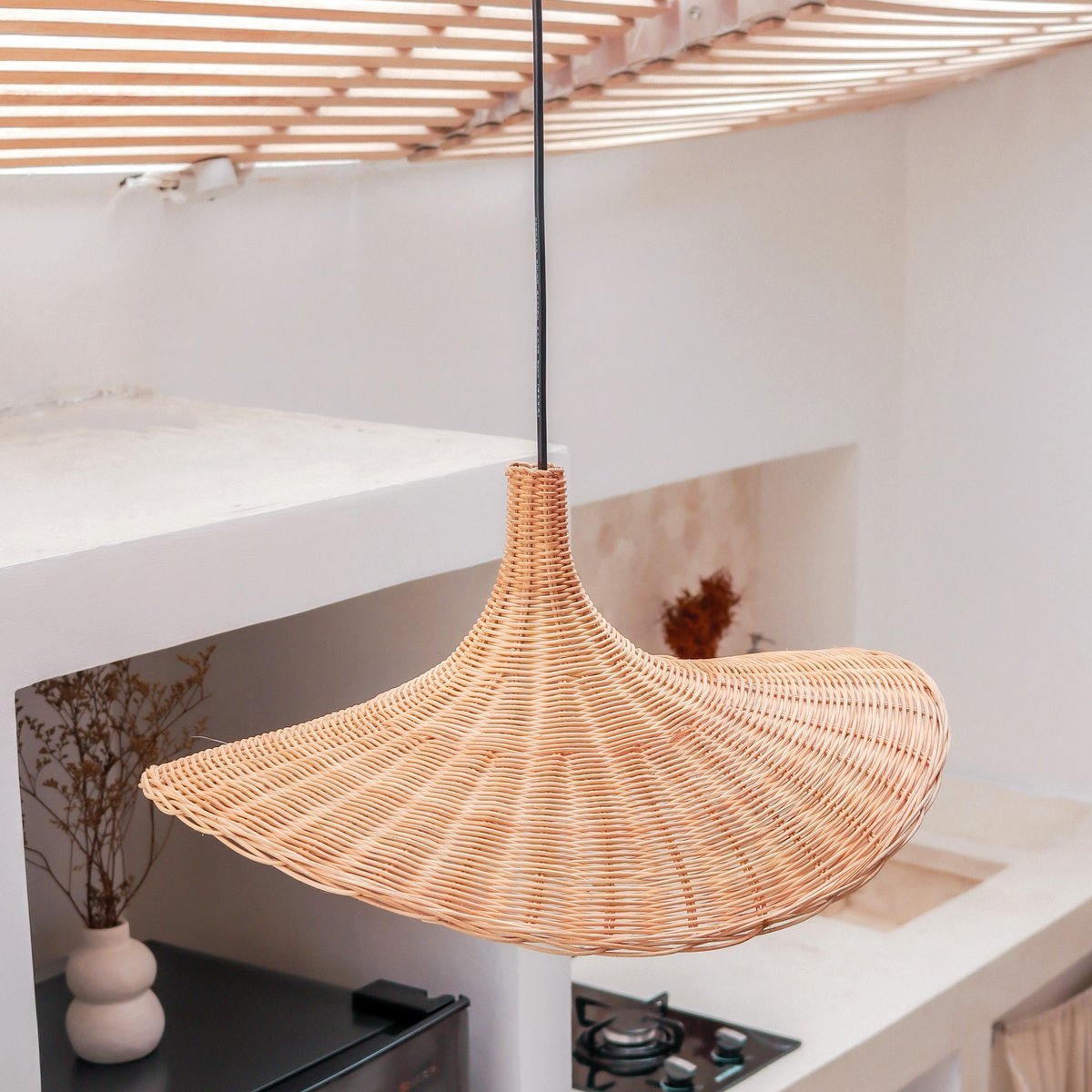 Hanglamp SAYAN - Handgevlochten Rotan (2 maten) - Lamp - BUVV Home