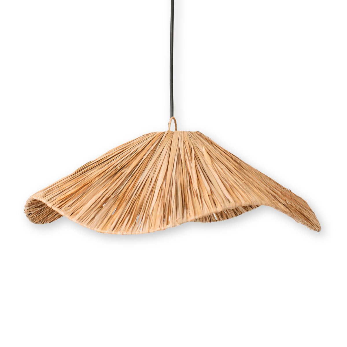 Hanglamp TAMPAH – Handgevlochten raffia (Ø 53 cm) -Lamp-BUVV Home