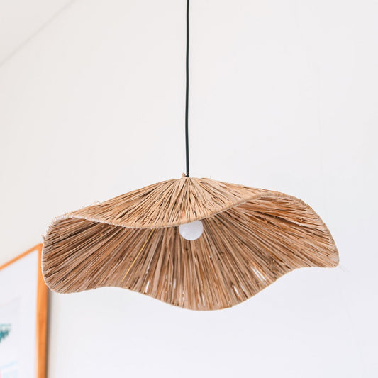 Hanglamp TAMPAH – Handgevlochten raffia (Ø 53 cm) -Lamp-BUVV Home
