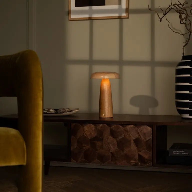 Lennart Lichtbruine Houten Tafellamp - Lamp - BUVV Home
