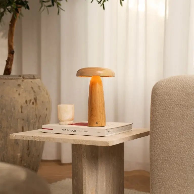 Lennart Lichtbruine Houten Tafellamp - Lamp - BUVV Home