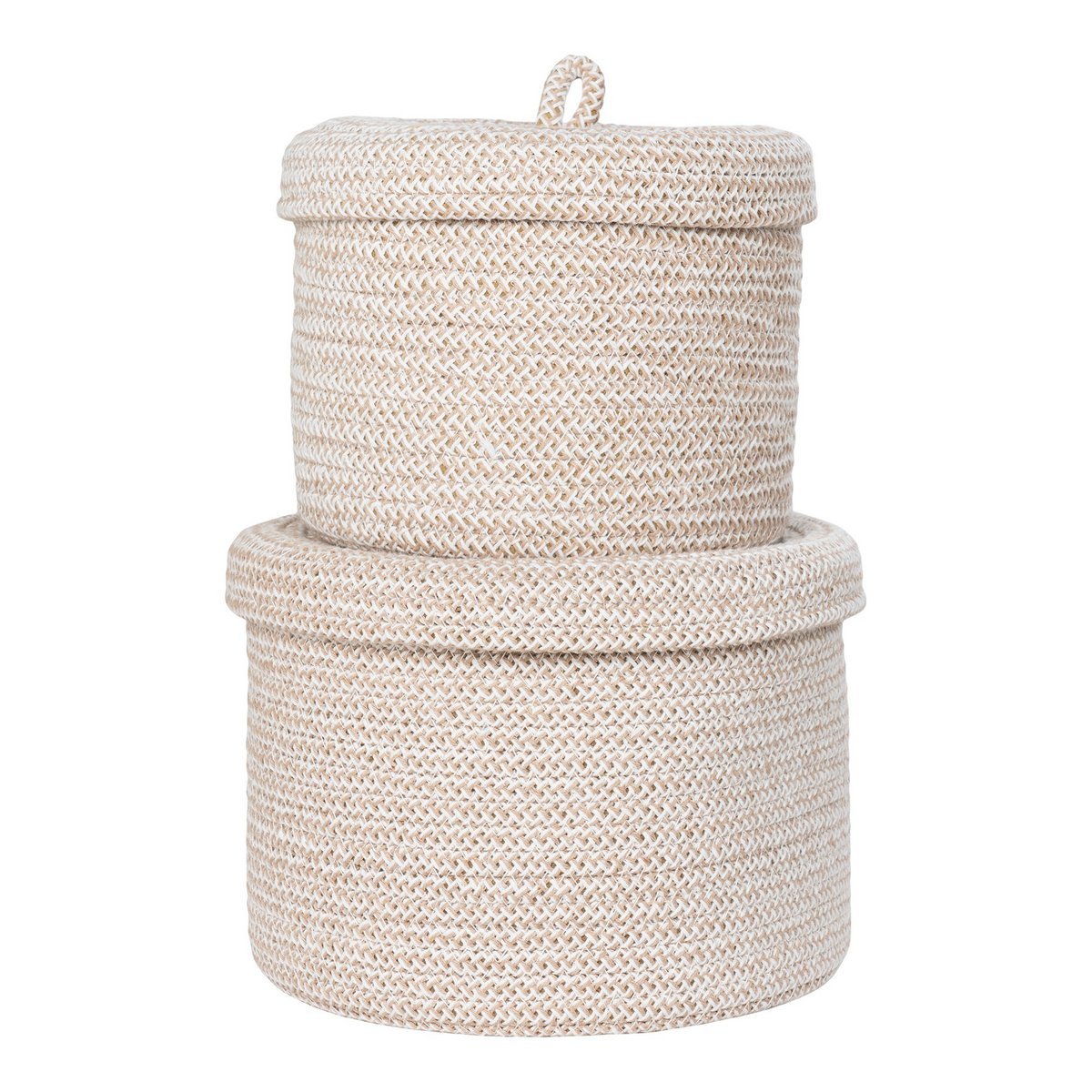 Mand met deksel Sebal - Set van 2 - Mand - BUVV Home