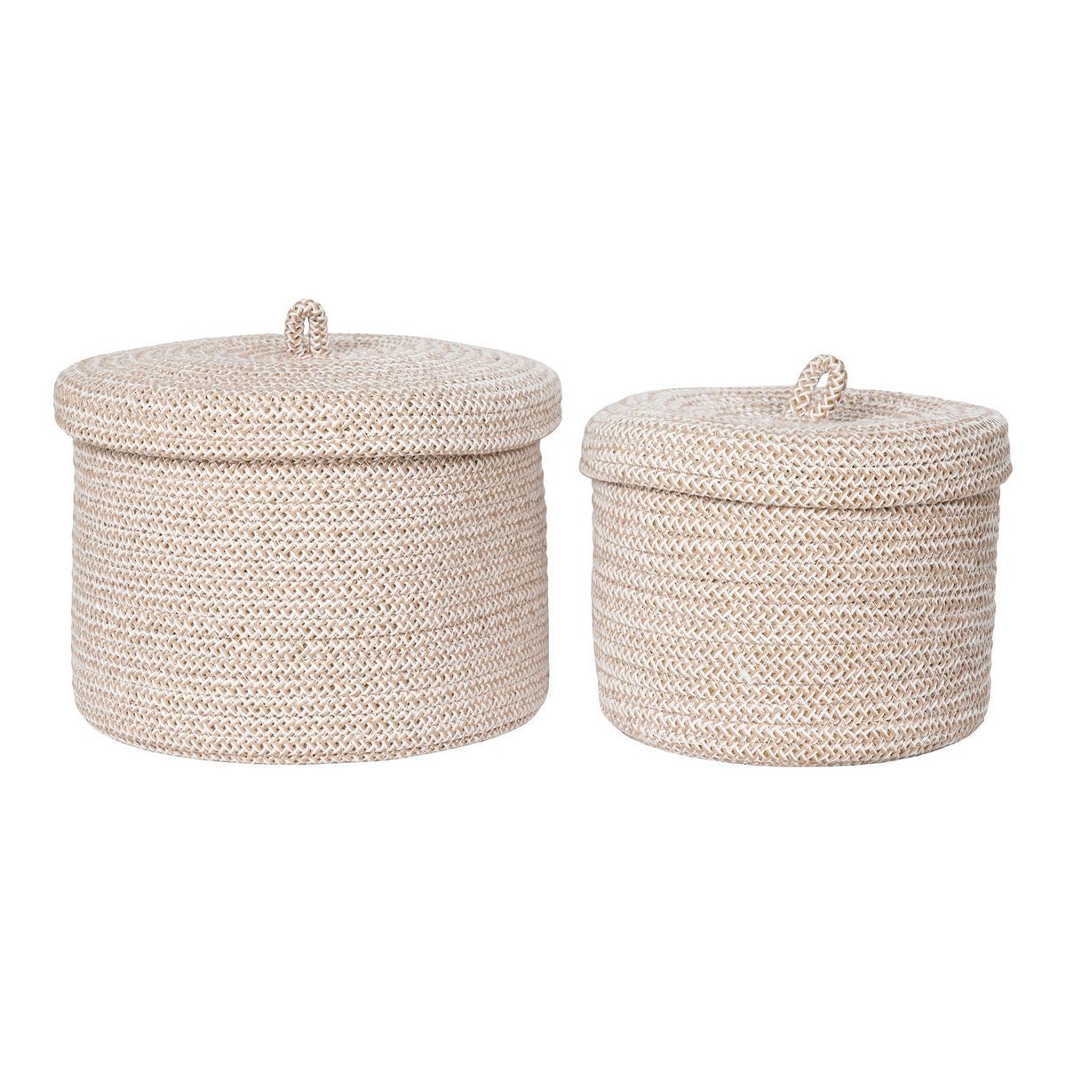 Mand met deksel Sebal - Set van 2 - Mand - BUVV Home