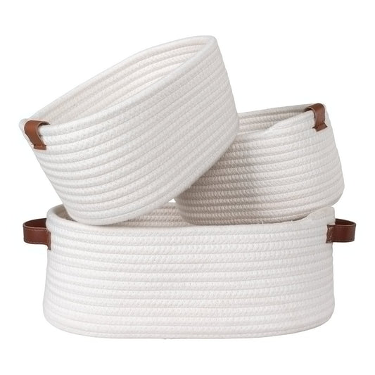 Mandenset Jarana Wit - Set van 3 - Mand - BUVV Home