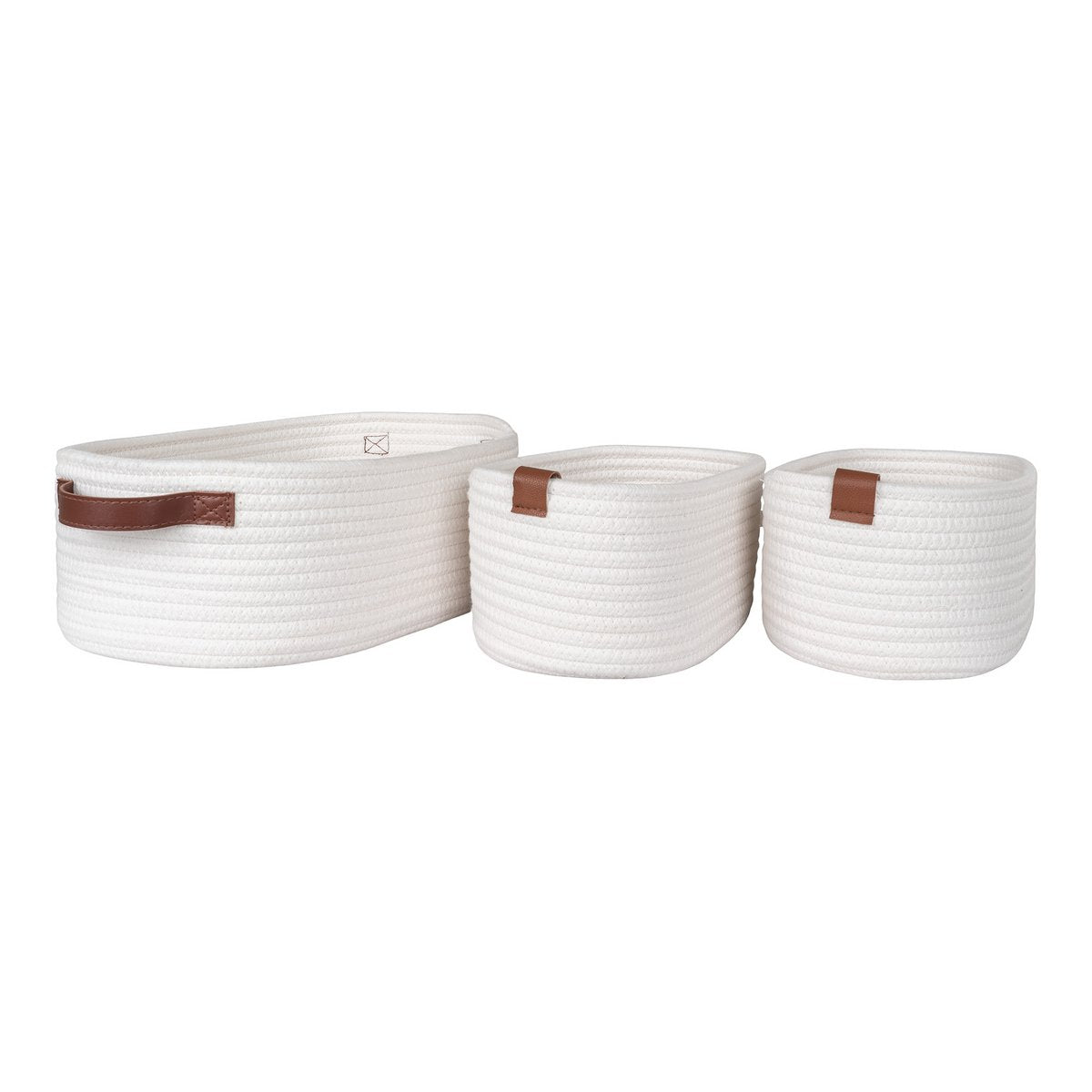 Mandenset Jarana Wit - Set van 3 - Mand - BUVV Home