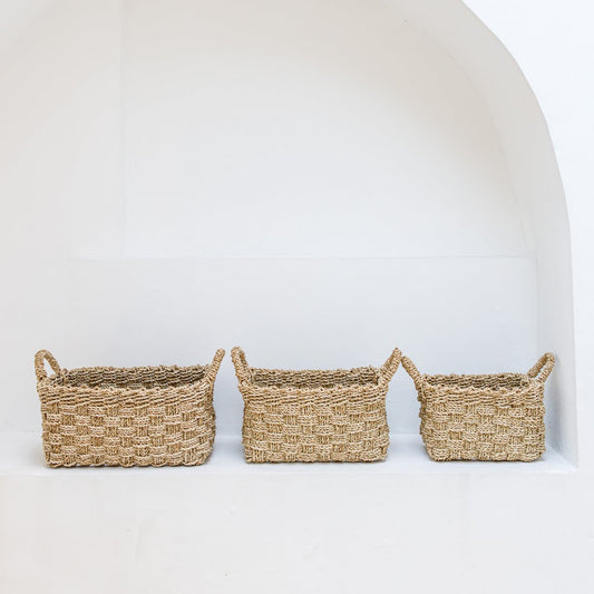 Opbergmand BATIK gemaakt van zeegras - Mand - BUVV Home