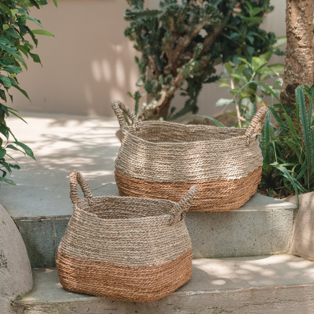 Opbergmand Majalengka Naturel (3 maten) -Mand-BUVV Home
