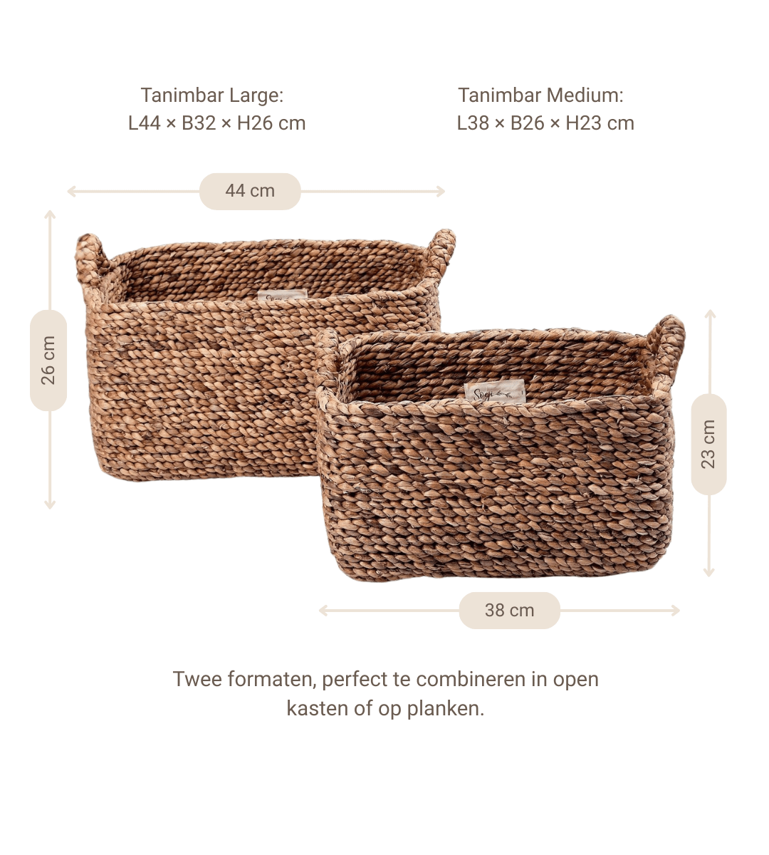 Opbergmand TANIMBAR - Gemaakt van waterhyacint - Mand - BUVV Home