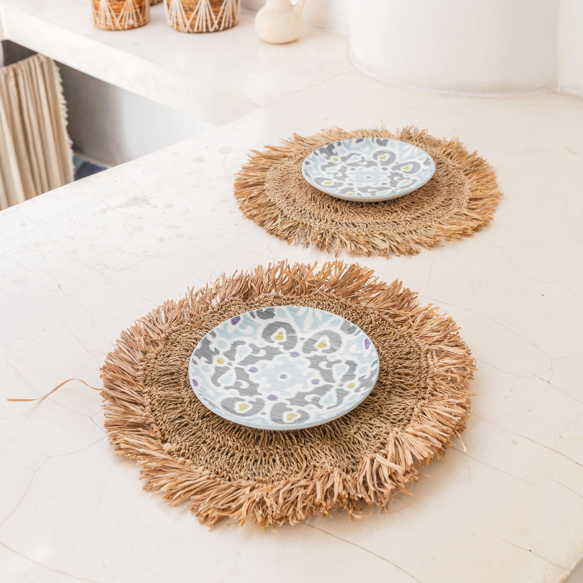 Placemat WAISAI van Raffia (set van 2, 4 of 6) - Placemat - BUVV Home