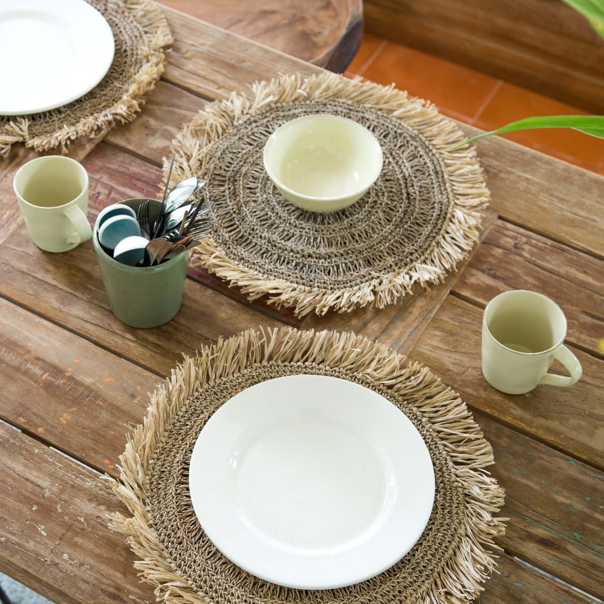 Placemat WAISAI van Raffia (set van 2, 4 of 6) - Placemat - BUVV Home