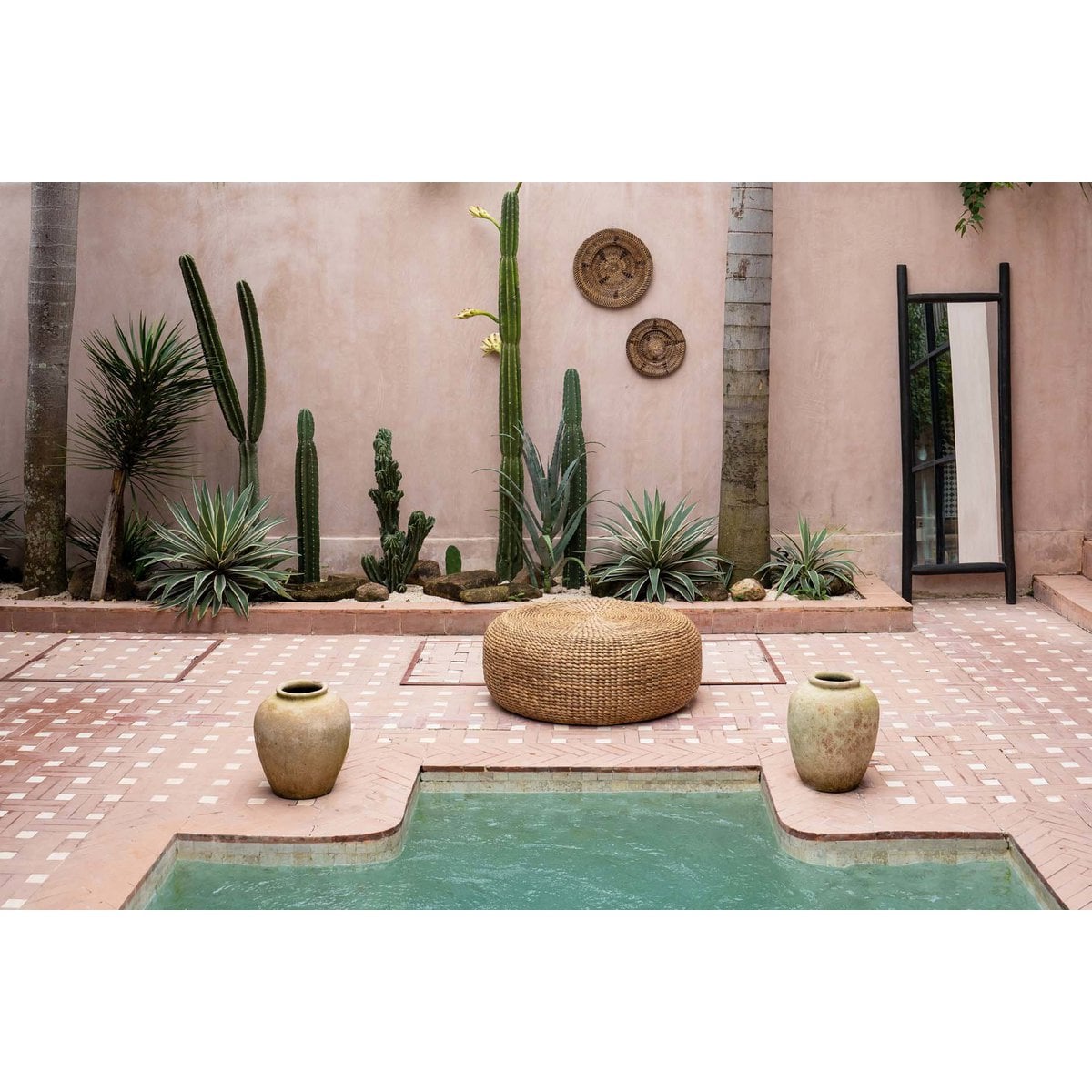 Poef Waterhyacint Naturel - M - Poef - BUVV Home